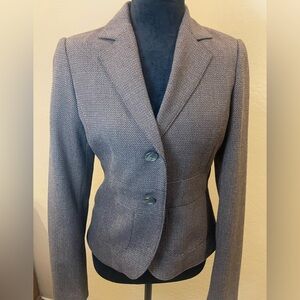 Calvin Klein Stretch Tweed Blazer Jacket Sz 2